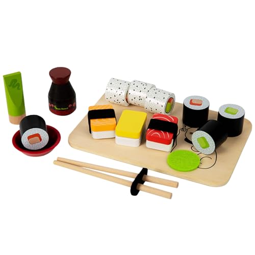 Küchenspielzeug-Set - Kreatives Essenspiel, Sushi-Spiel | Küchenhelfer für Mädchen mit mit handgefertigten Artikeln, ideal für Vorschulklassenräume, Küchenspielzeug-Set - Kreatives Essenspiel, Sushi-Spiel | Küchenhelfer für Mädchen mit mit handgefertigten Artikeln, ideal für Vorschulklassenräume, von Generic