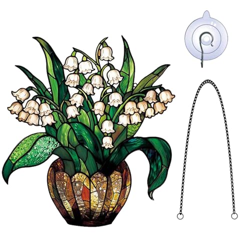 Künstliche Pflanzen-Pflanztöpfe – Künstlicher Blumentopf, Wandkunst-Dekor | Dekorativer Blumen-Sonnenfänger Mit Kette, Outdoor-Sonnenfänger Für Zuhause, Garten, Terrasse, Küche, Perfekte Deko von Generic