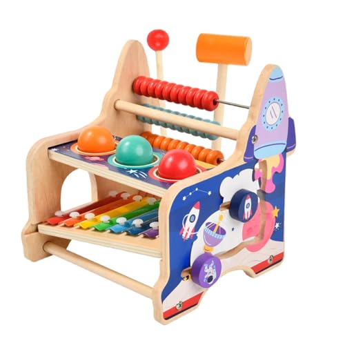 Kugelhammer Xylophon, Kugelhammer Xylophon Spielzeug | Musikspielzeug Aus Holz | Hämmerndes Xylophon, Pädagogisches, Musikalisches Schlagspielzeug Für Kleinkinder Im Alter Von 3–5 Jahren von Generic