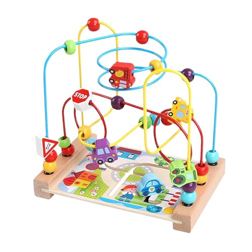 Labyrinth-Spielzeug aus Holzperlen für kleine Kinder, Spielzeug mit Achterbahnperlen für sensorisches Spiel, buntes Achterbahnspielzeug, Spieltisch aus Holz Labyrinth-Spielzeug aus Holzperlen für kleine Kinder, Spielzeug mit Achterbahnperlen für sensorisches Spiel, buntes Achterbahnspielzeug, Spieltisch aus Holz von Generic