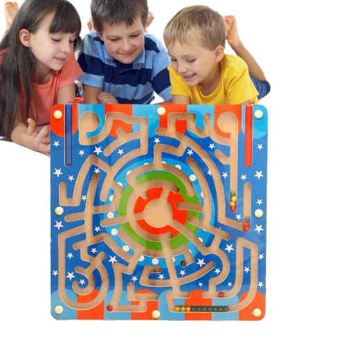 Labyrinth Tafel mit Farben und Zahlen, magnetisches Zähllabyrinth | Passendes Zählen Lernen Magnet Labyrinth Puzzlespiele | Feinmotorik, pädagogisches Lernspielzeug von Generic