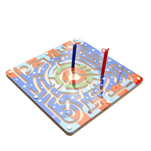 Labyrinthtafel mit Farben und Zahlen, magnetisches Zähllabyrinth | Entsprechendes Puzzle-Spielbrett, Labyrinth-Magnet, verbessert die Feinmotorik, Design kreativer Formen von Generic