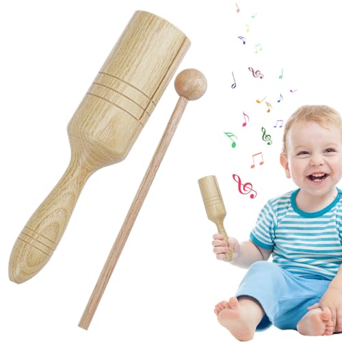 Latin-Percussion-Musikinstrumente, -Percussion-Instrument für Kinder | Guiro Crow Sounder Schlaginstrument aus | Lateinisches Musikspielzeug mit einem Lautsprecher und Stock,J von Generic