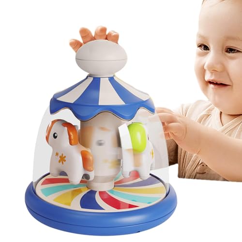 Learn and Spin Carousel Toy - Colorful Rotating Educational Toy | Carousel Activity Toy for 2-4 Year Olds, Cause-and-Effect Learning Toy for Kids, Interactive Play Spinner von Generic