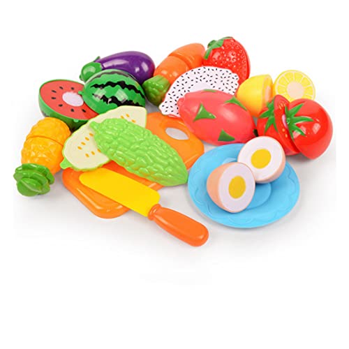 Lebensmittel schneiden Spielzeug für Kinder Spielen Lebensmittel 13pcs/Set Spielzeug Food BPA kostenlos Obst Gemüse Spielzeugspiel Küche Accessoires für Mädchen Jungen Geschenk. von Generic