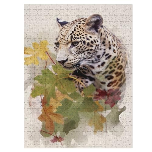 Leopard - 1000 Teile Puzzle – - Hochauflösendes - Gelegenheitsspiel – 1000 Teile Holzpuzzle 500 PCS von Generic