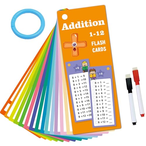 Lernkarten Mathematik Für Addition Und Subtraktion Mit Übungsblättern Rechenhilfen Mathe Übungskarten Zum Abwischen Mathe Karten Mathe Denkspiele Einschulung Geschenk Für Kinder (Orange、, 15pc) von Generic