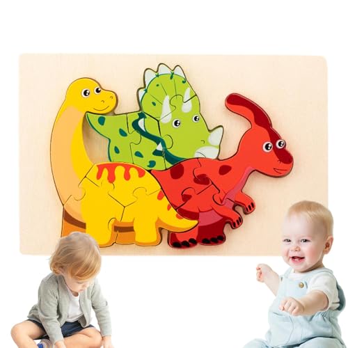 Lernpuzzle für 3D-Cartoons, 3D-Cartoon-Puzzles – Lernen von Holzpuzzles 3D – Lernspielzeug, Cartoon-Puzzles für und Mädchen, kultivieren von Generic