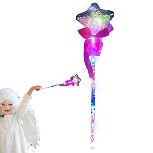 Leuchten Prinzessin - Feenstab Für Kinderkostüme & Kleidungsstück | Magisches Spielzeug Für Mädchen, Aufschlussreiche Party -Requisite, Halloween -Cosplay -Accessoire, Lu von Generic