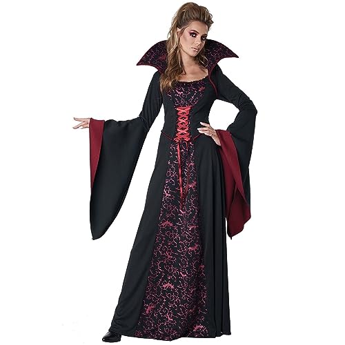 Lovelive-Cosplay-Kostüm Damen Halloween Cos Court Queen Kleidung Hexenkleid Kordelzugkleid Mittelalterliche Filme Auf DVD (Black, M) von Generic