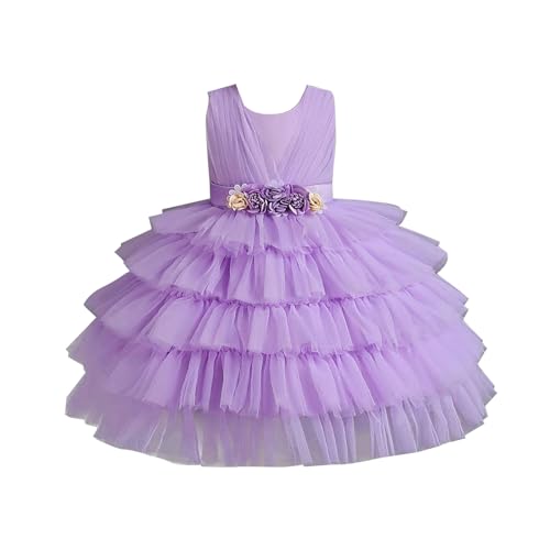 Mädchen Kostüm Karneval - Kinderkleid Puffy Kleid Kuchen Prinzessin Kleid Baby Mädchen Baby Geburtstag Party Urlaub Party Kleid Mädchen Kleid Karneval Party Rock Tutu (Purple, 9M-1Y) von Generic