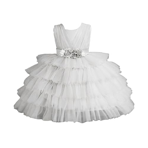 Mädchen Kostüm Karneval - Kinderkleid Puffy Kleid Kuchen Prinzessin Kleid Baby Mädchen Baby Geburtstag Party Urlaub Party Kleid Mädchen Kleid Karneval Party Rock Tutu (White, 1-2 Years) von Generic