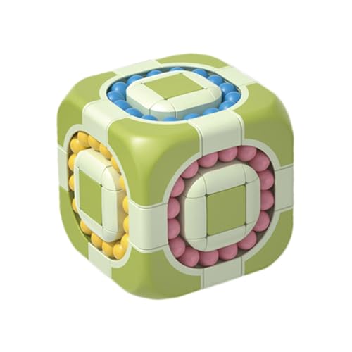 Magic Bean Puzzle Toy – Interaktives Lernspielzeug, pädagogisches Dekompressionsspielzeug | Magic Bean Rotierender 2-in-1 Magic Bean Cube, pädagogisches Puzzle-Dekompressionsspielzeug für Kinder, Kin von Generic