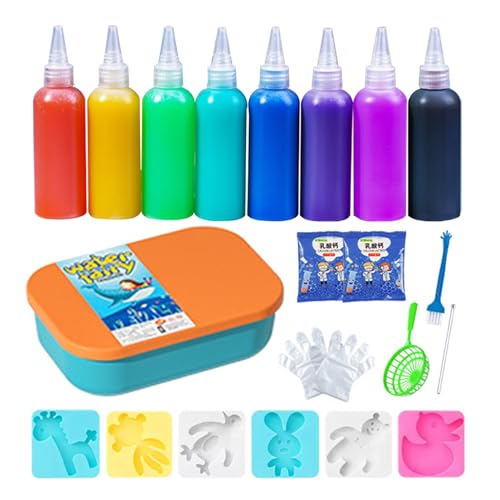 Magic Toys Wassergel-Set – Magisches Wasserspielzeug-Set Für Kinder, 3D-Magisches Wasserspielzeug | Inspirieren Sie Die Fantasie, Handgefertigtes Magisches Wasser-Gel-Set, Spielzeug, Kreative Tiere, F von Generic