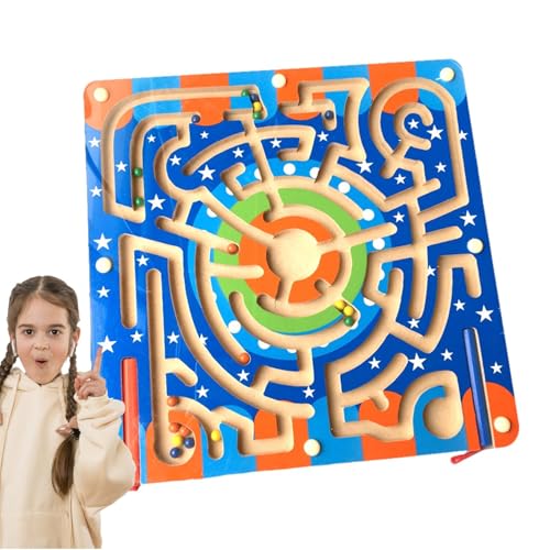 Magnetfarbe und Tellabyrinth, Holz Magnettafel Puzzles | Magnetisches Farbsortierspiel - Farbsortiermagnete, Magnetpuzzleboard für Kinder, Vorschullernen und Bildung von Generic