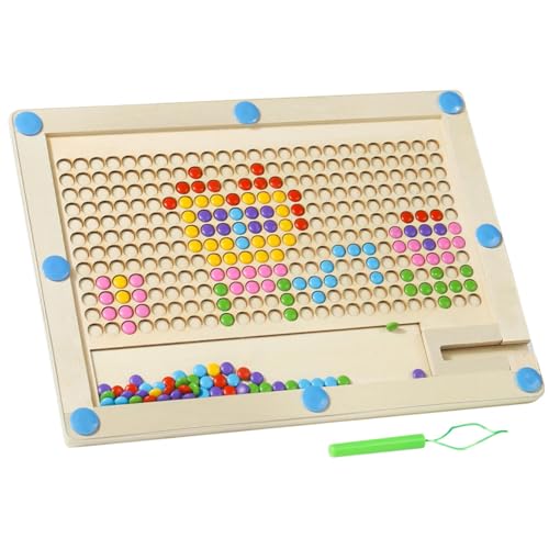 Magnetische Kritzelplatte für Kleinkinder, mit Perlen, magnetische Punkte, magnetisches Zeichenbrett mit Perlen, Fun Dot Art, Reisepädagogisches Spielzeug für Kinder von Generic