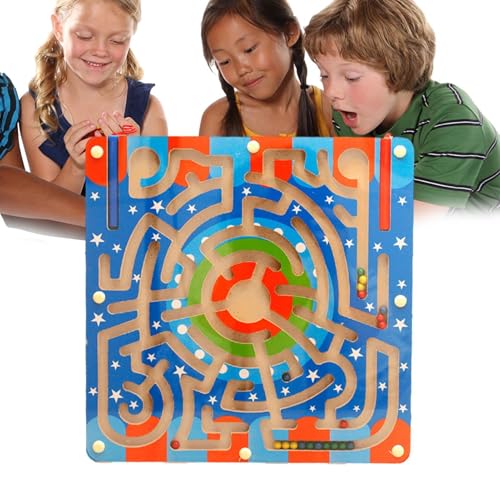 Magnetische Labyrinthtafel, Labyrinthtafel mit Farben und Zahlen – passende Zählung zum Lernen Magnet Labyrinth Puzzlespiele | Lernspielzeug für Feinmotorik von Generic