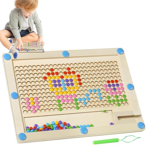 Magnetische Punkt-Kunsttafel – Magnetische Maltafel, Kunsttherapie-Werkzeug | Pädagogisches Magnetkarten-Puzzle für Kinder, kreative magnetische Kunsttafel, Heimdekoration, Mal-Bastelset für Kinder un von Generic