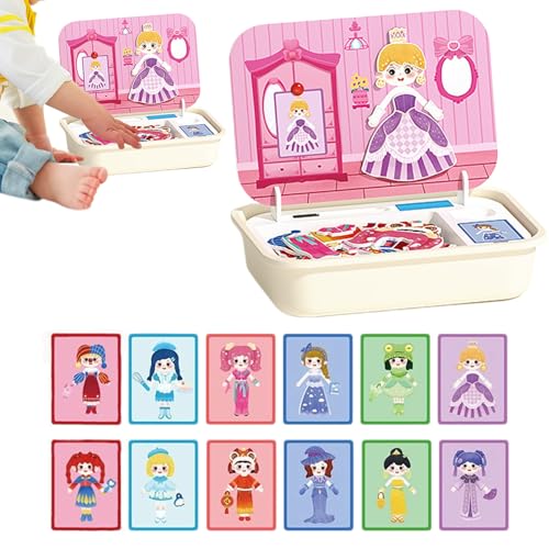 Magnetische Puzzles - Magnetisches Holz Puzzle Tischspiel Mit Aufbewahrungsbox,Pädagogisches Lernspielzeug Für Kinder - Ab 3 4 5 6 Jahre Madchen Magnetische Puzzles - Magnetisches Holz Puzzle Tischspiel Mit Aufbewahrungsbox,Pädagogisches Lernspielzeug Für Kinder - Ab 3 4 5 6 Jahre Madchen von Generic
