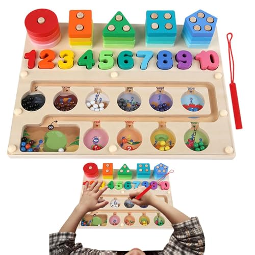 Magnetische Puzzles für Kleinkinder, passende Spiele für Kleinkinder,Magnet-Labyrinth-Brettspiel, pädagogisches Zählen, passendes Spielzeug - Feinmotorikspielzeug Buntes Lernspielzeug für Kinder für d von Generic