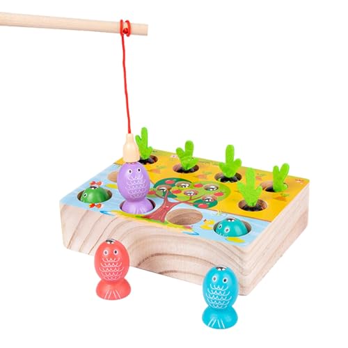 Magnetisches Angelspielzeug, magnetisches Angelspiel aus Holz – Angelspielzeug aus Karottenholz für multifunktionale Wurmmagnete, Spielzeug für die Früherziehung, Fi-Motorik-Spielzeug Magnetisches Angelspielzeug, magnetisches Angelspiel aus Holz – Angelspielzeug aus Karottenholz für multifunktionale Wurmmagnete, Spielzeug für die Früherziehung, Fi-Motorik-Spielzeug von Generic