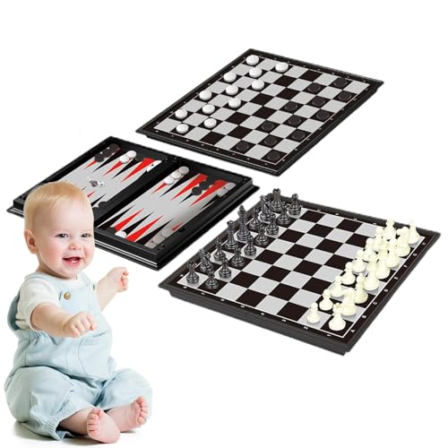 Magnetisches Brettspiel Schach, Magnetisches Schachspielset - Strategiespiele Brettspiele Schachbrett | Interaktives Spielzeug-Schachspiel, magnetisches Spiel, faltbares Puzzlebrett für den Familiensp von Generic