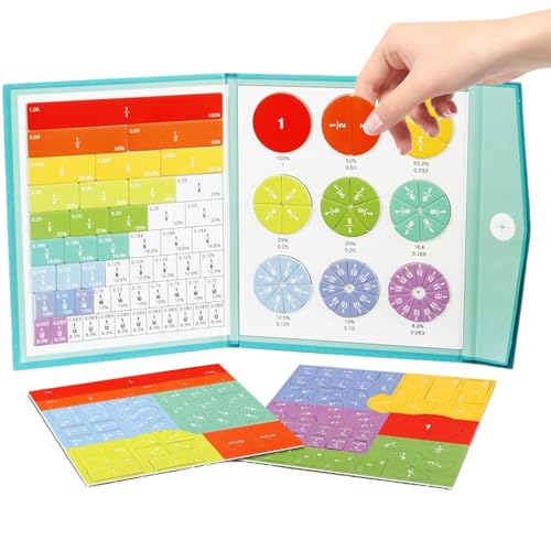 Magnetisches Bruchrechnen Demonstrationsbuch,Mathematische Bruchteile Lernmagnete Puzzles - Praktische Bausteine Für Tischgrundschule Unterricht Homeschool Schüler Kinder Jugendliche Kleinkinder Magnetisches Bruchrechnen Demonstrationsbuch,Mathematische Bruchteile Lernmagnete Puzzles - Praktische Bausteine Für Tischgrundschule Unterricht Homeschool Schüler Kinder Jugendliche Kleinkinder von Generic