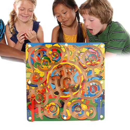 Magnetisches Labyrinthbrett, Farb- und Zahlenlabyrinthbrett - Zählen Matching Puzzle Game Board Magnet Maze | Reisespielzeug, kreative Form, pädagogisches Lernspielzeug für und Mädchen von Generic