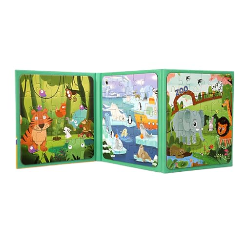Magnetisches Puzzlebuch für Kinder,Magnetisches Puzzlebuch für Kinder,Montessori-Puzzle-Spielzeug - Puzzlebuch, Kleinkind-Puzzlespiele, Vorschul-Lernpuzzlespielzeug für Kinder ab 3 Jahren von Generic