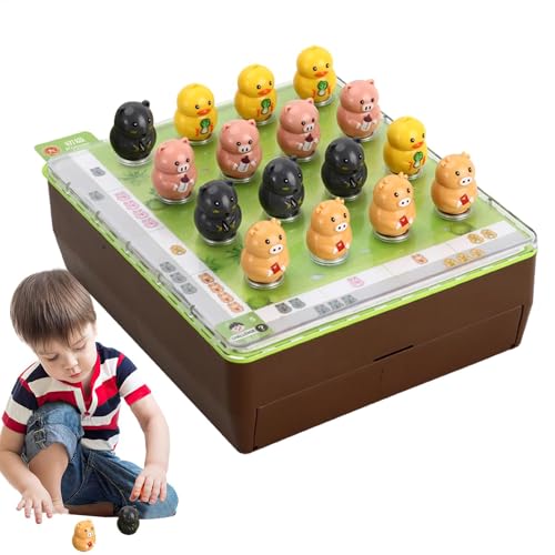 Magnetisches Schachbrettspiel, Magnetisches Brettspiel für Kinder - Interaktives Logik-Strategiespiel mit Tiermotiven - Strategische Aktivität zur Entwicklung von Kindern für Geburtstage, Zusammenkünf von Generic