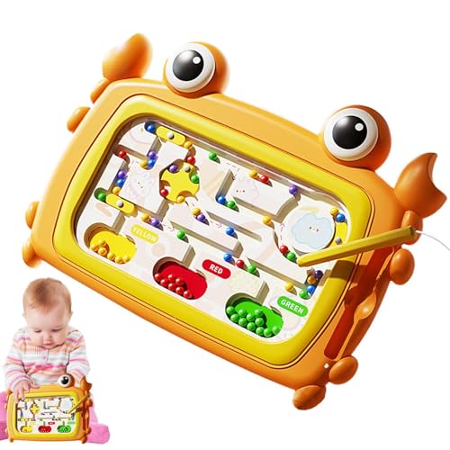 Magnetisches Zeichenbrett, magnetisches Labyrinthbrett für Kinder, Lerntafel mit Krebs, multifunktionales sensorisches Spielzeug, Farbsortierungsset für Bildung von Generic