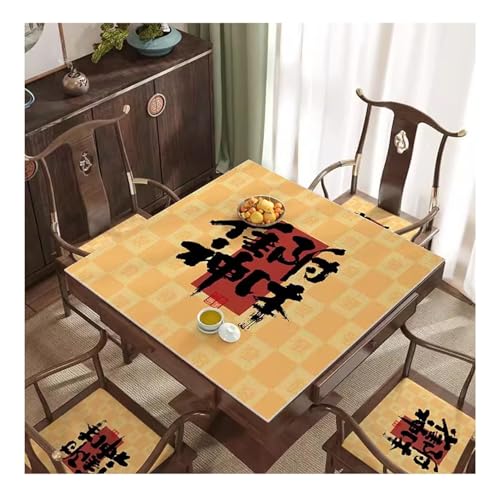 Mahjong-Matte, dick, rutschfest, geräuschreduzierend, Brettspielmatte für Tisch-Brettspiele, Kartenspiele, Legespiele (Beige-2, 95 x 95 cm) von Generic