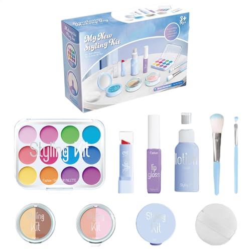 Make-up-Set Für Kleinkinder - 10-teiliges Rollenspiel-Kosmetikset | Kinder-Make-up-Set Für Mädchen, Spielzeug-Make-up Für Kreative Rollenspiele, Geburtstags Kleine Kinder von Generic