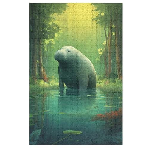 Manatee - 1000 Teile Puzzle – - Hochauflösendes - Gelegenheitsspiel – 1000 Teile Holzpuzzle 1000 PCS von Generic