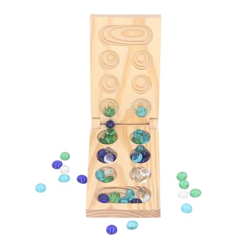 Mancala-Brettspiel, Mancala-Spielspaß, Schachbrettspiel, Reihenfolge, Brettspiel, Jumbo mit 48 Steinschachfiguren für und Erwachsene, Strategisches Spiel (Klein) von Generic