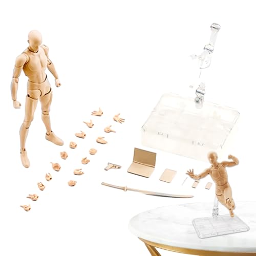 Mannequin-Figur aus Holz, für Künstler, Zeichnen, Modell, flexibel, beweglich, mit Gelenken, Skizzieren mit Ständer, Malen und Hilfsmitteln, Skizze für Kunst, Heimdekoration Mannequin-Figur aus Holz, für Künstler, Zeichnen, Modell, flexibel, beweglich, mit Gelenken, Skizzieren mit Ständer, Malen und Hilfsmitteln, Skizze für Kunst, Heimdekoration von Generic