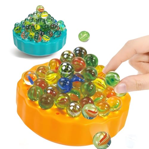 Marble Balance-Spiel, 60-teiliges Set mit Challenge-Karten und Speicher, aufregendes Family Party-Spiel für 1-6 Spieler, Reisen Geburtstagsfeiertag Geschenk Yellow Marble Balance-Spiel, 60-teiliges Set mit Challenge-Karten und Speicher, aufregendes Family Party-Spiel für 1-6 Spieler, Reisen Geburtstagsfeiertag Geschenk Yellow von Generic