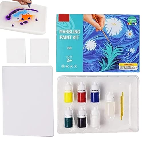 Marmorier-Malerei-Set zum Selbermachen, Aquarellmalerei-Set Marmor | Kreatives Spielzeug Partygeschenke für Mädchen und im Alter von 6 7 8 9 10 11 12 Marmorier-Malerei-Set zum Selbermachen, Aquarellmalerei-Set Marmor | Kreatives Spielzeug Partygeschenke für Mädchen und im Alter von 6 7 8 9 10 11 12 von Generic