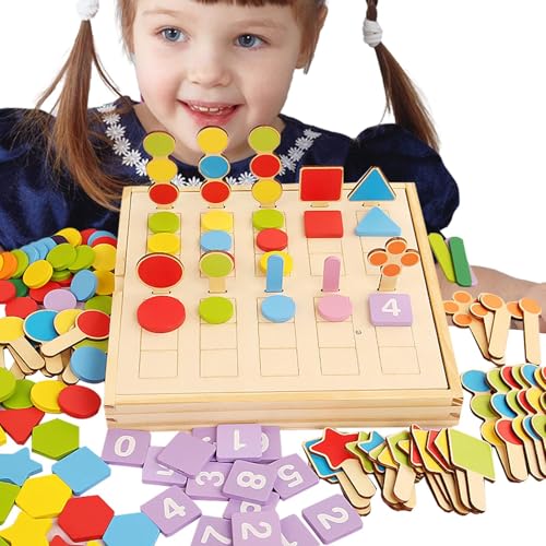 Mathematikspiele für Kinder von 5 bis 7 Jahren, Mathematikspielzeug für Kinder von 5 bis 7 Jahren, Holzpuzzle für mathematische Manipulatoren - Mathematikspiele für Garten D von Generic