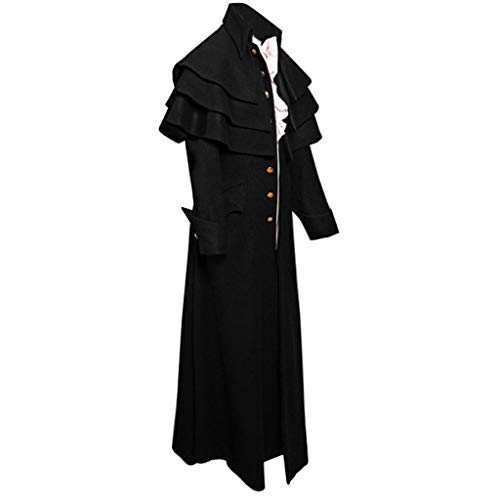 Medieval Victorian Frack Costumes, Steampunk Herren Mantel, Männliche Viktorianische Renaissance Gothic Retro Mantel Party Cosplay Herren Kostüme Für Erwachsene Smoking Herren Karneval Kostüm von Generic