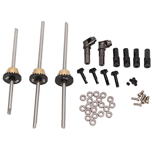 Metall-RC-Achsen-Differential-Kit, Vorne Mitte Hinten, Beste Upgrade-Teile für WPL C14 C24 C34 C44 B14 B16 B24 B36 1/16 RC-Car von Generic