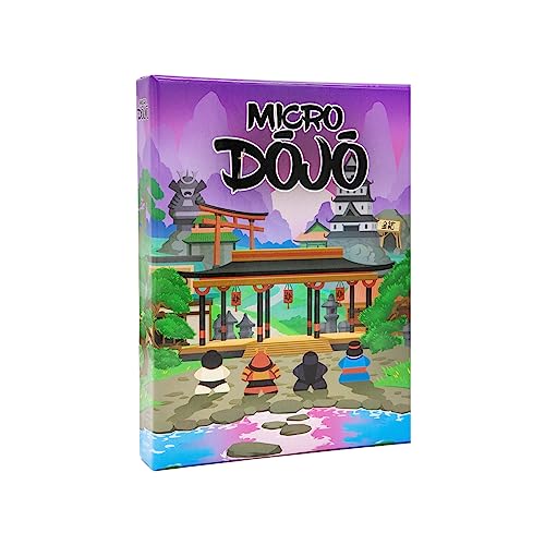 Micro Dojo – Taktisch bewege Meeples in einem zerebralen und variablen Spiel für 2 Spieler, das in Ihre Tasche passt (Alter 14+) von Generic