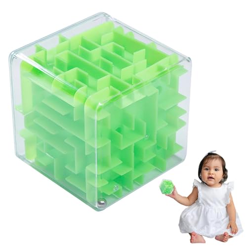 Mini-Labyrinth-Würfel – 3D-Würfel-Labyrinth-Spielzeug | 3D-Ball-Labyrinth-Spielzeug für Kinder | Rollendes Kugellabyrinth, Schwerkraftlabyrinthspiel, tragbares Würfellabyrinthspielzeug, pädagogisches von Generic