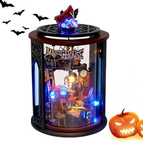 Miniatur-Buch – Puppenhaus in kleinem Modell, Dekoration der Bibliothek, zum Basteln mit LED-Lichtern, einfache Montage für Miniaturliebhaber und Innendekoration Miniatur-Buch – Puppenhaus in kleinem Modell, Dekoration der Bibliothek, zum Basteln mit LED-Lichtern, einfache Montage für Miniaturliebhaber und Innendekoration von Generic