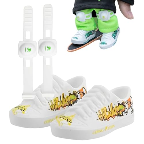 Miniatur-Fingerschuhe – Finger-Scooter-Schuhe, Fingerbretter, kleine Puppenschuhe | Einzigartiges Design: Winzige Schreibtischspielzeug-Sneaker, tragbare Fingerspielzeuge, Finger-Scooter-Schuhe für K von Generic