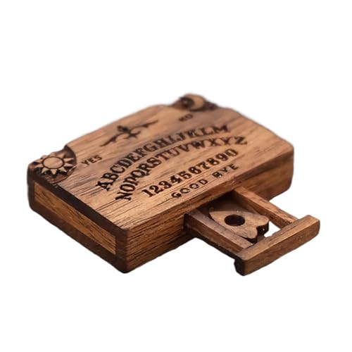 Miniatur-Geisterbrett – Holz-Ouija-Bretter, Miniatur-Planchettes-Set | Sprechendes Geisterbrett Aus Holz Mit Schublade, Tragbares Geisterbrett Aus Holz, Miniaturmodell Des Ouija-Bretts Aus Holz Für Fa von Generic