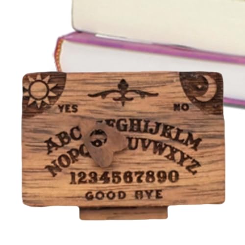 Miniatur-Geisterbrett – Ouija-Bretter aus Holz, Miniaturen mit Planchetten – Miniatur-Brett für Familienfreunde, Ouija-Brett- von Generic