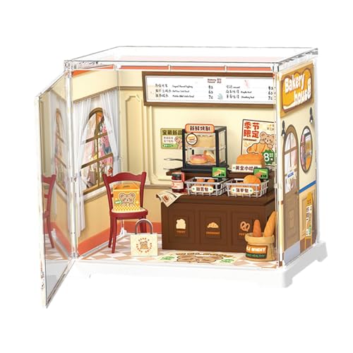 Miniatur-Haus-Set für Erwachsene, Mini-Haus-Set | Mini-Spielzeug für das Haus | Mini-Bastelset für Häuser, Mini-Häuser, dekoratives Mini-Raum, mit Möbeln und Zubehör von Generic