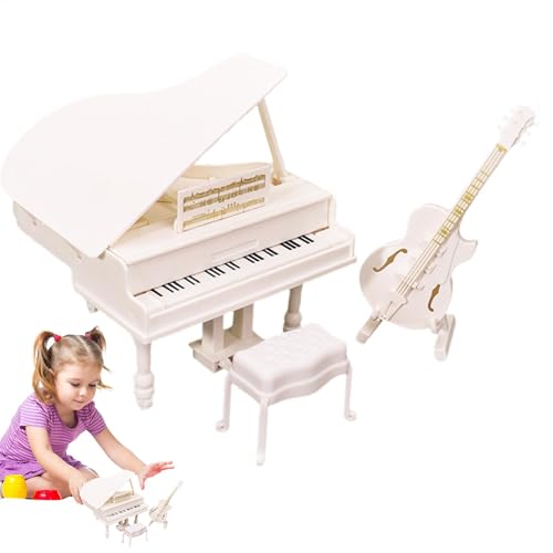 Miniatur-Klaviermodell – Elegante Heimdekoration, Kleine Klaviernachbildung | Dekorative Musikinstrument-Figur, Mini-Klavier-Ornament, Sammler-Klavierstatue, Geschenk Für Klavierliebhaber Als Tischdek von Generic