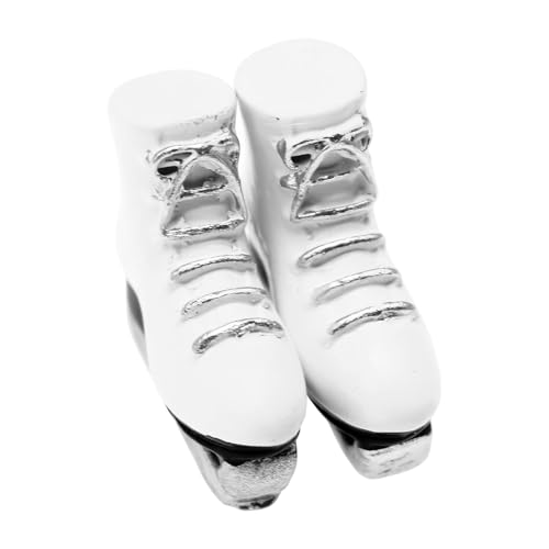 Miniatur -Rollschuhe, Harz realistische Puppen -Skating -Schuhe weiße Skates | Rollschuhe, Puppenzubehör, Wintersportschuhe für Playhouse Decor von Generic